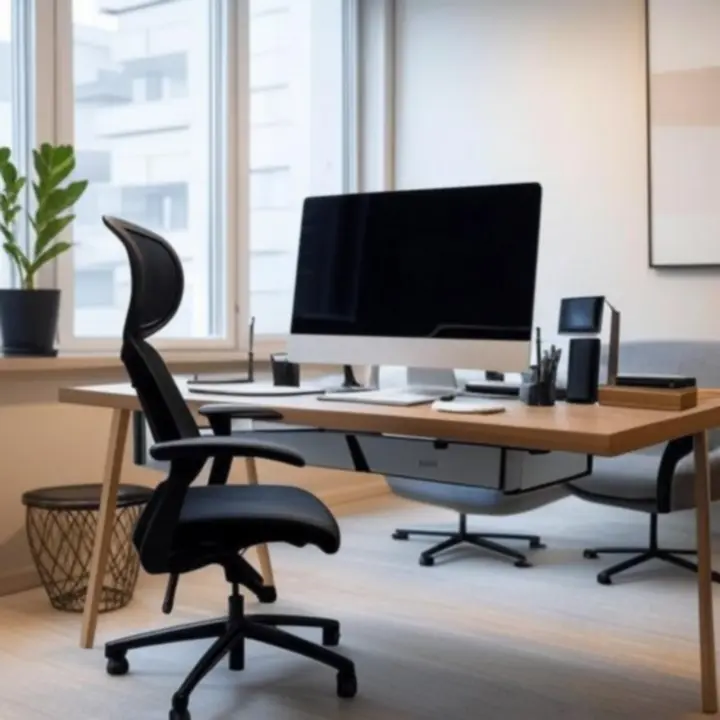 Modern, inspiráló home office munkakörnyezet a Tech Haveny számítógépes és irodai megoldásaival.