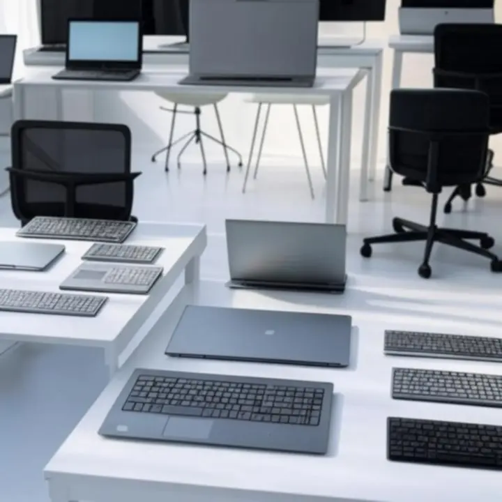 Tech Haveny termékgaléria nagy felbontású képekkel különböző irodai és számítógépes eszközökről.